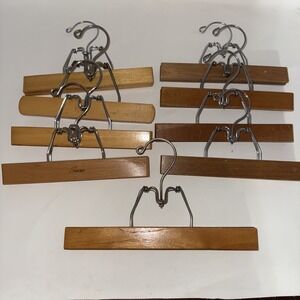 9 Vintage Pants Wooden Clamp Dress Pants Hanger Hangers Variety